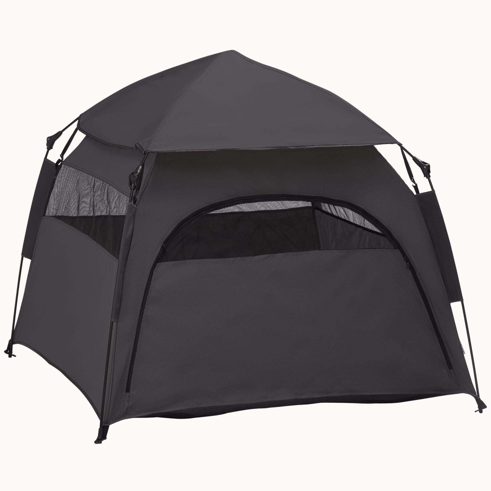 pawhut-tente-pop-up-pour-chien-grand-et-tr-s-grand-avec-sac-gris-fonc image 1