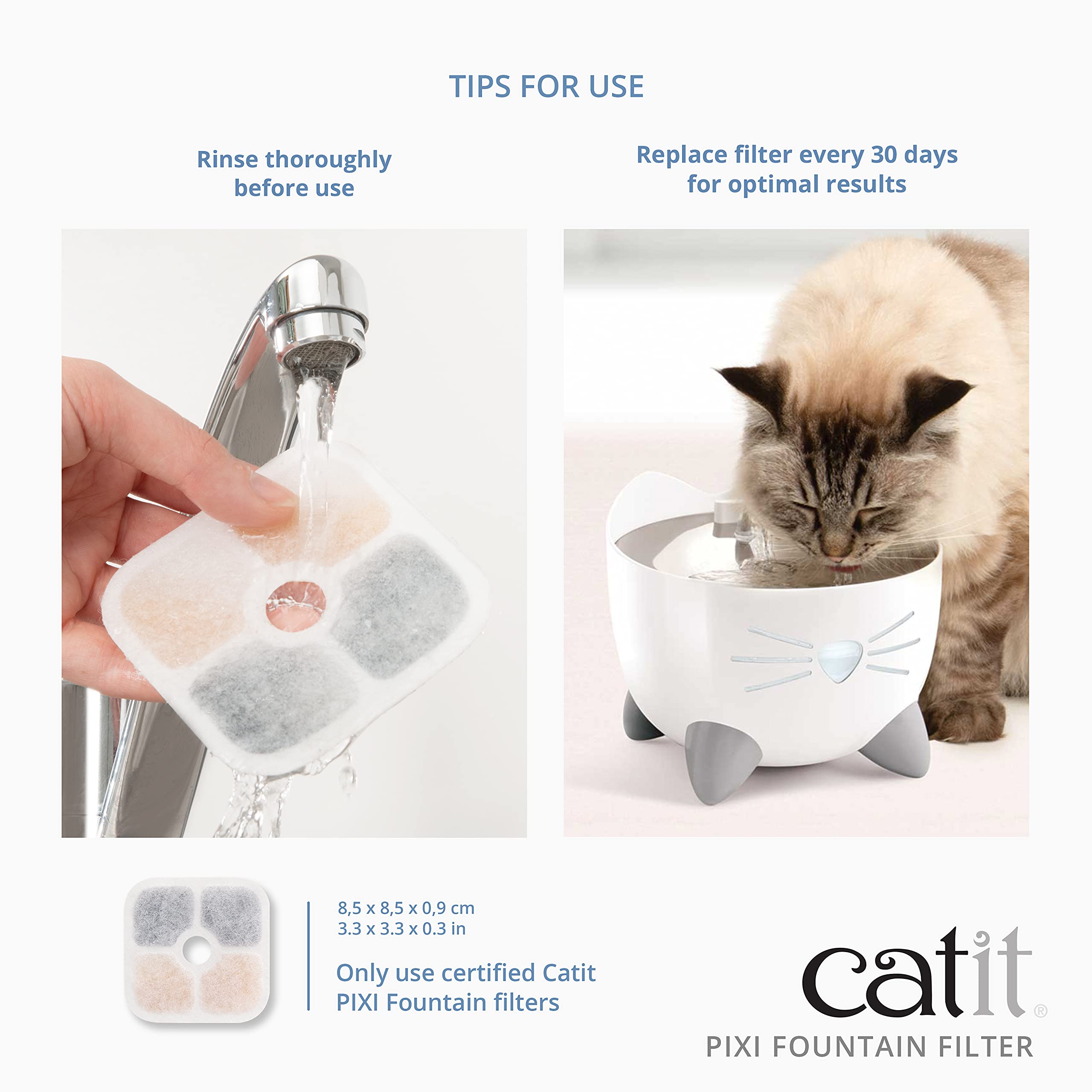 catit-pixi-lot-de-6-filtres-fontaine-chat-blanc image 4