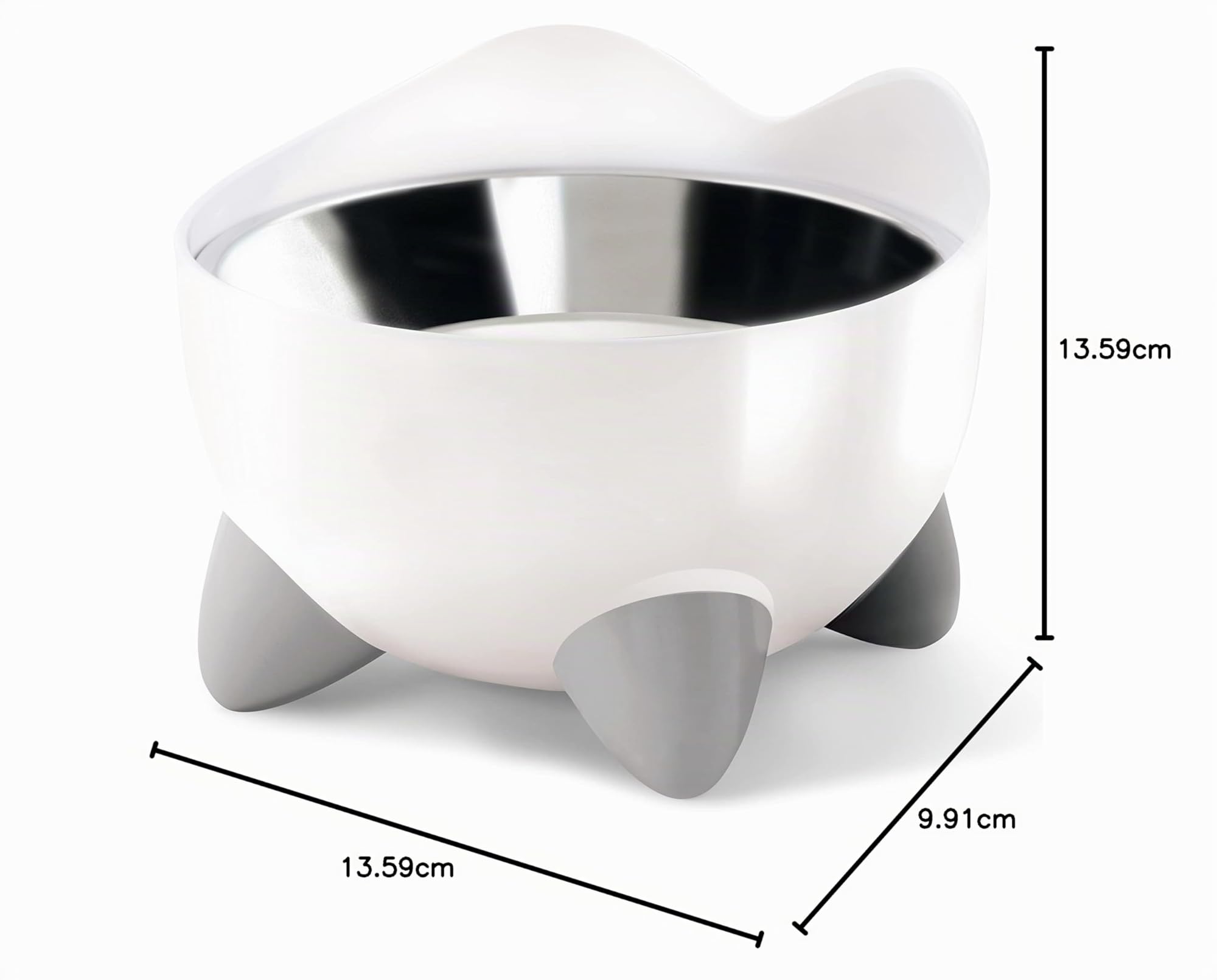 catit-pixi-gamelle-ergonomique-sur-lev-e-pour-chat-blanc-200-ml image 5