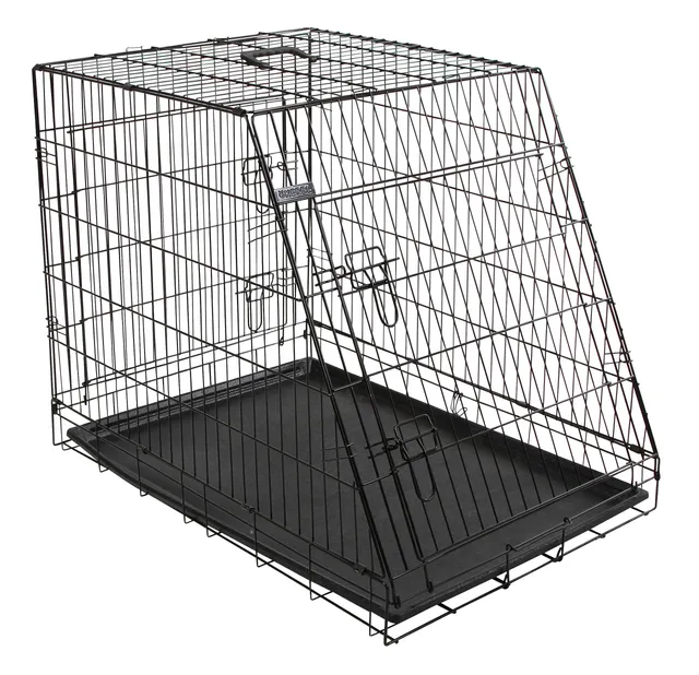 kerbl-cage-de-transport-3-portes-pour-chien-noir-76-x-54-x-64-cm image 1