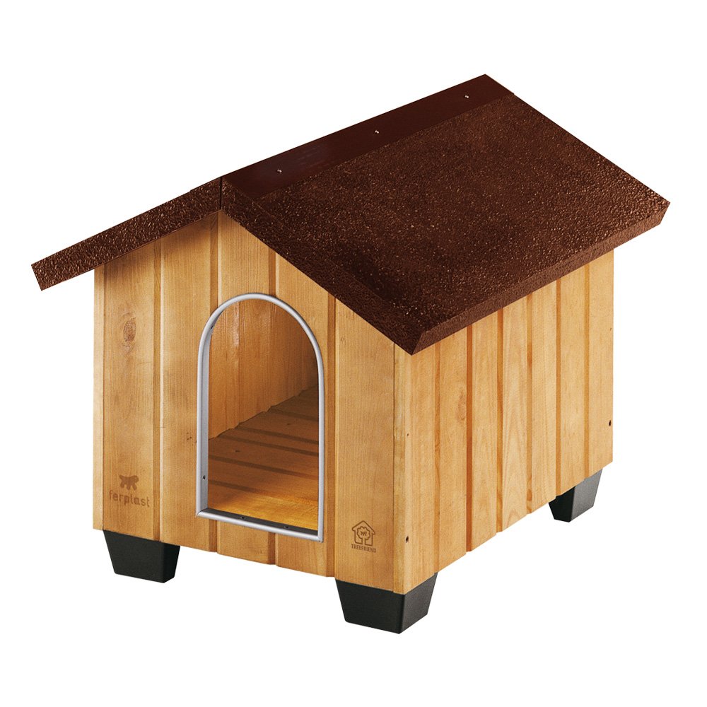 ferplast-niche-pour-chiens-domus-small-en-bois-61-x-74-5-x-h-55-cm image 1