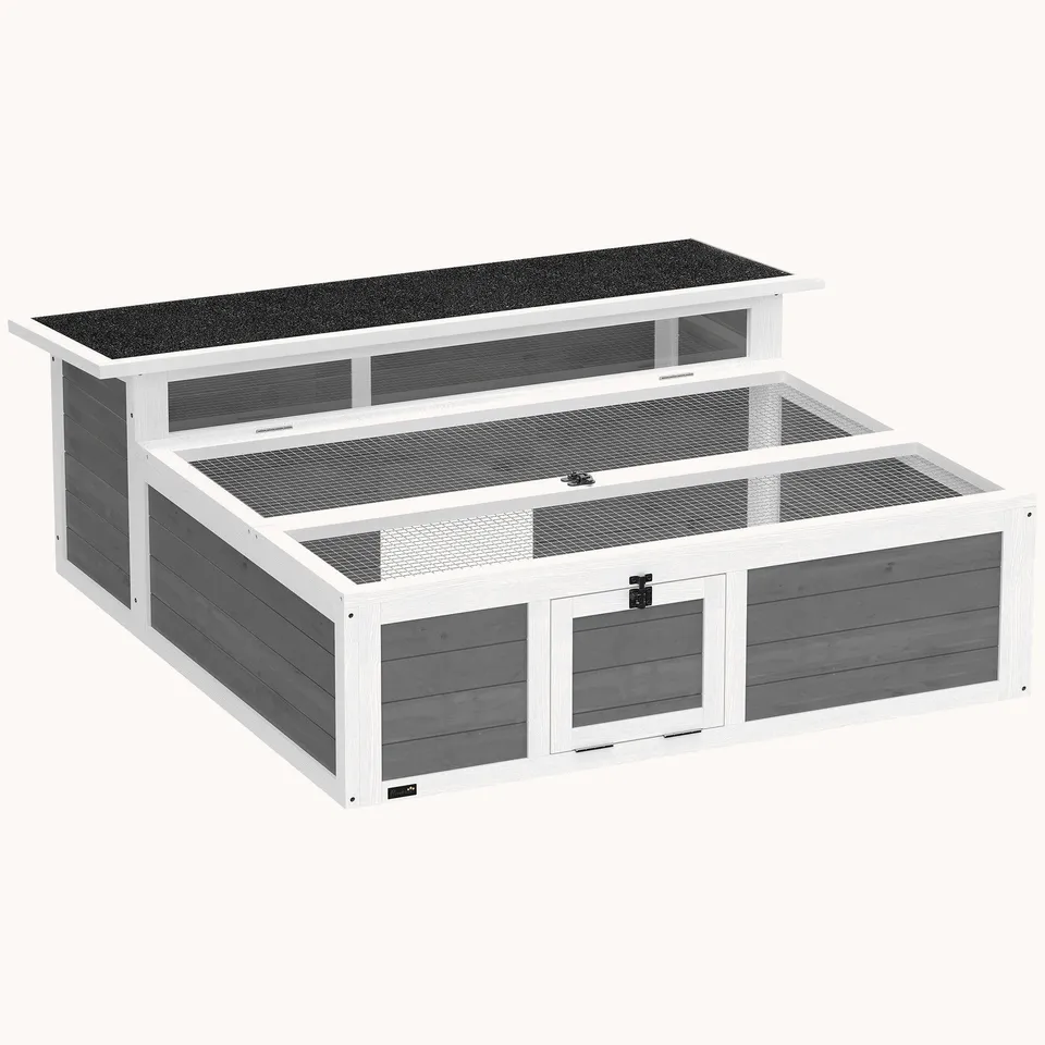 pawhut-enclos-ext-rieur-tortue-avec-parc-fen-tre-transparente-et-toit-ouvrable-g image 1