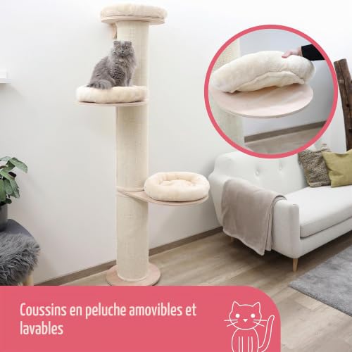 kerbl-pet-dolomit-tower-arbre-chat-beige-38-cm-h-187-cm image 7