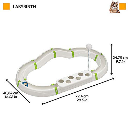 ferplast-labyrinth-circuit-jouet-interactif-pour-chat-72-x-40-cm-avec-balle-lumi image 8
