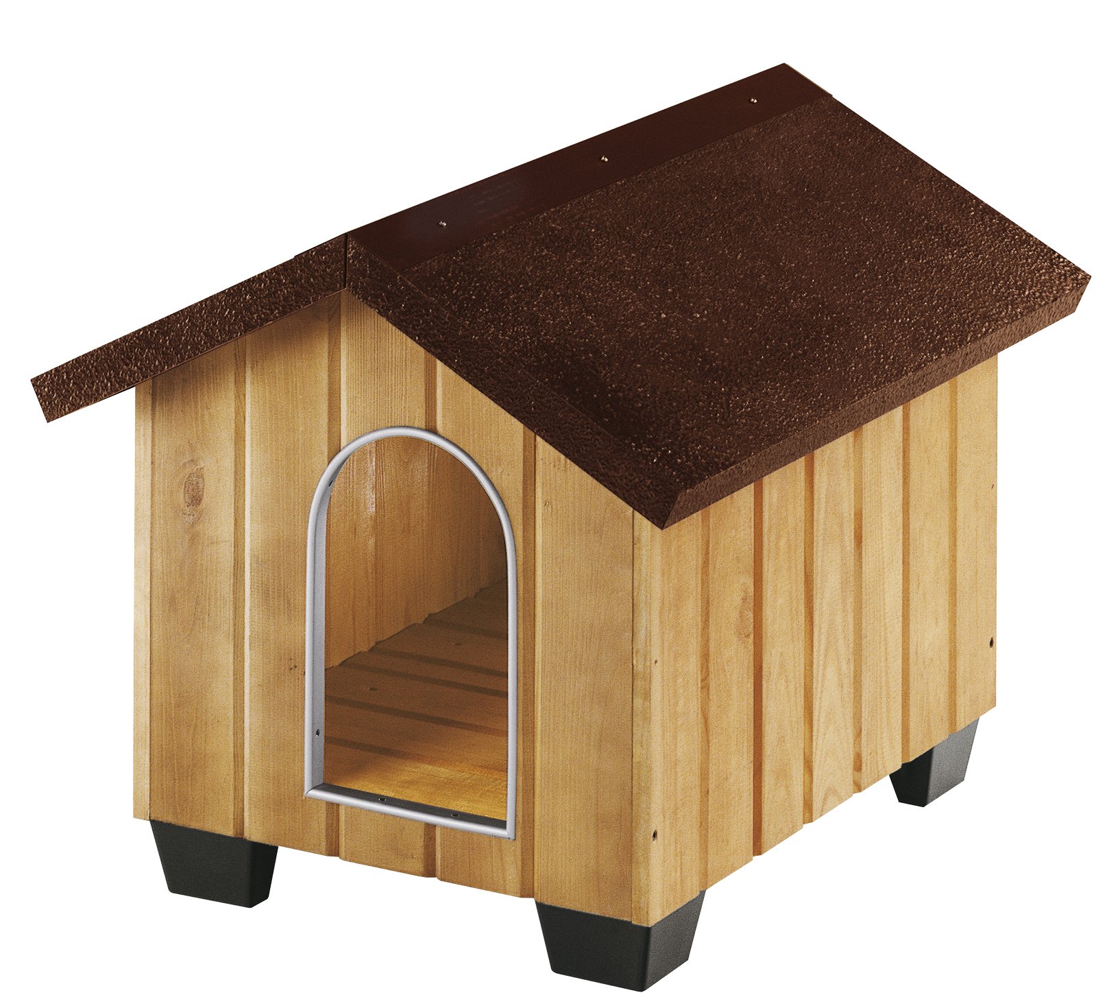 ferplast-domus-large-niche-d-ext-rieur-en-bois-fsc-pour-chien-avec-porte-alumini image 1