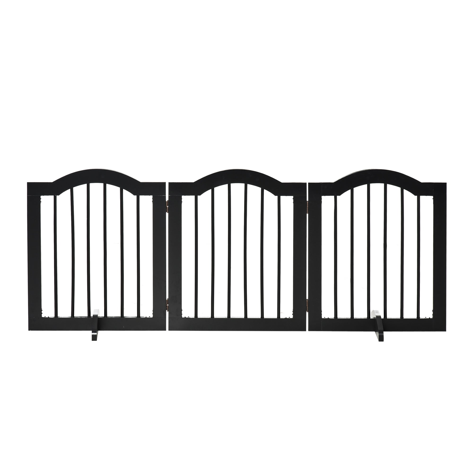 pawhut-barri-re-pour-chien-pliable-3-panneaux-autoportante-noir image 2