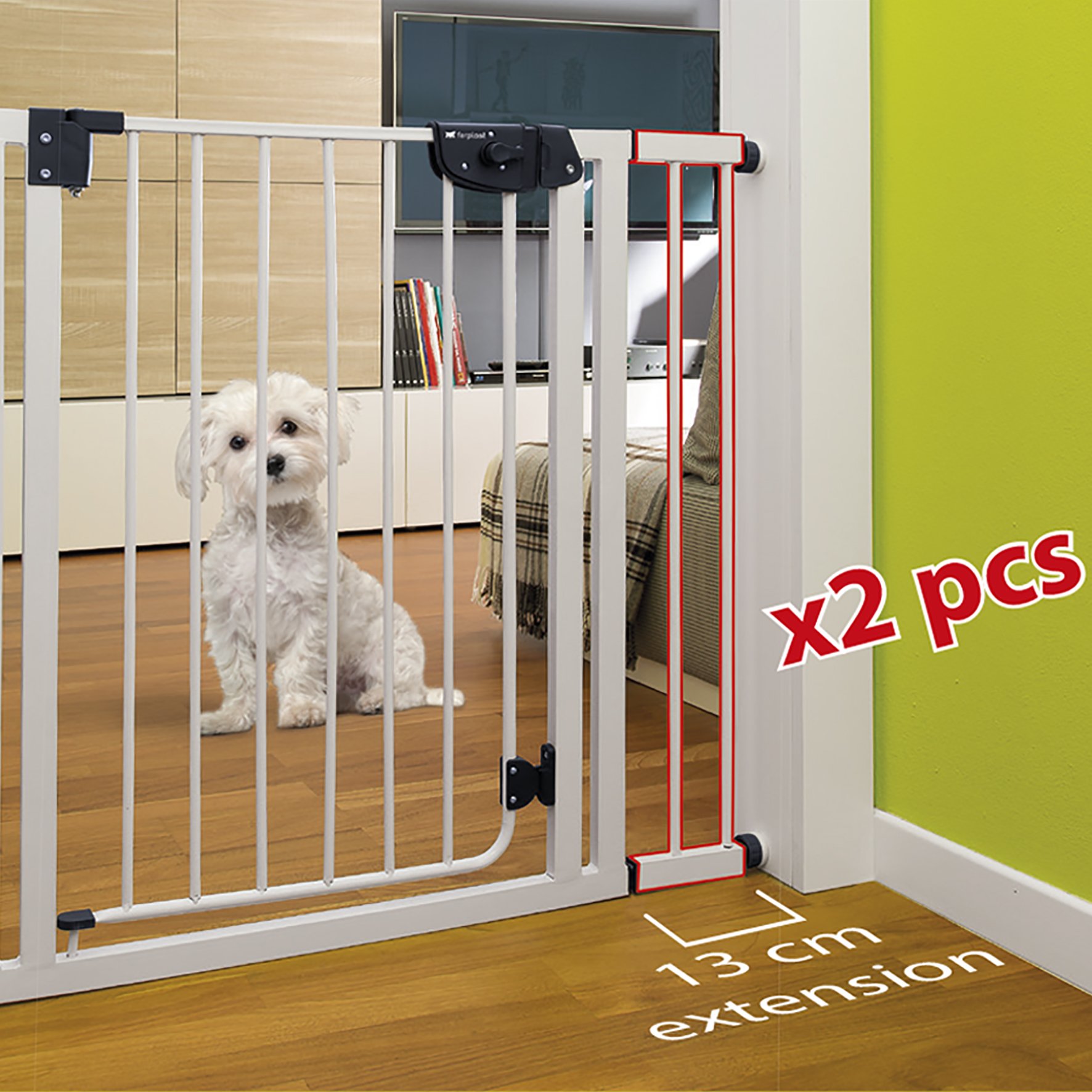 ferplast-dog-gate-extension-barri-re-chien-blanc-13-x-79-cm-lot-de-1-max-4-exten image 2