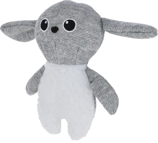 kerbl-peluche-lapin-blanc-gris-jouet-doudou-pour-chiot image 1