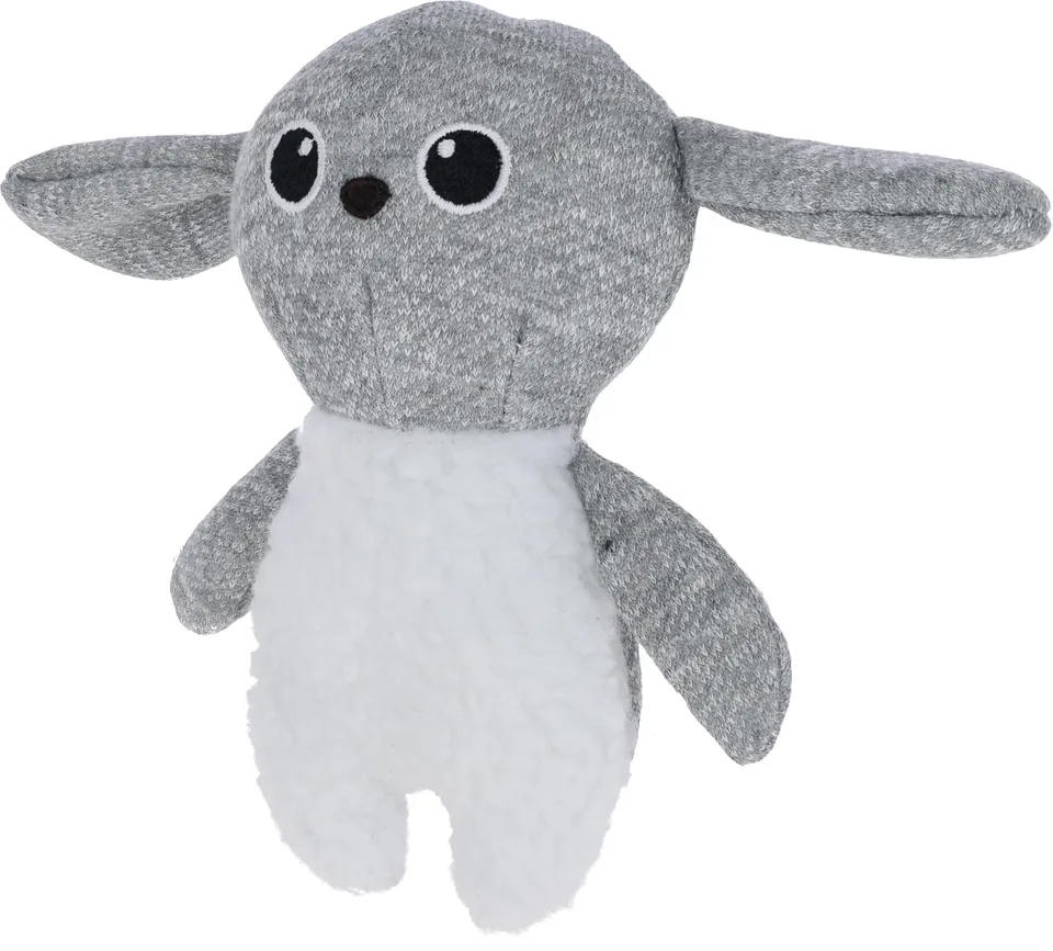 kerbl-peluche-lapin-blanc-gris-jouet-doudou-pour-chiot image 1