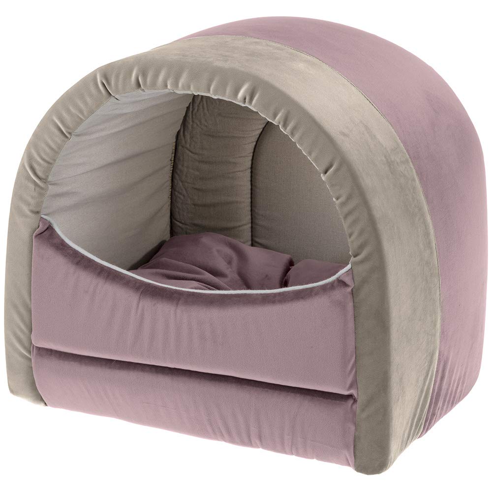 ferplast-majesty-20-maison-velours-chien-et-chat-morado-beige-violet-beige image 1