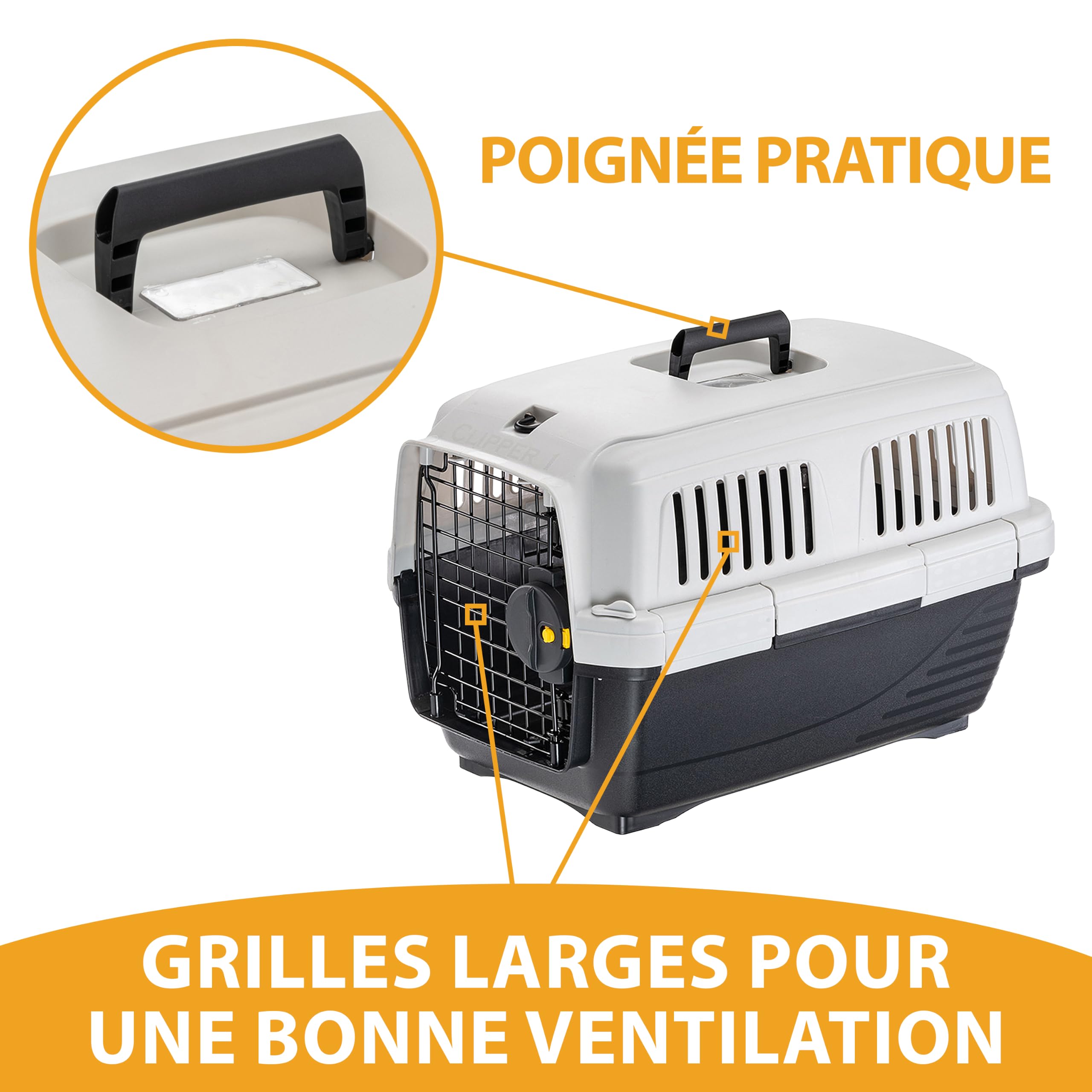 ferplast-clipper-1-caisse-de-transport-chat-et-petit-chien-50-x-33-x-32-cm-iata- image 8