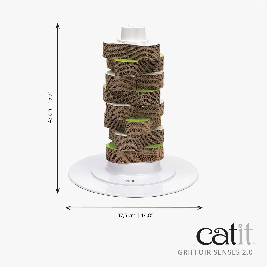 catit-senses-2-0-griffoir-pour-chat-avec-8-disques-carton-renouvelables image 3