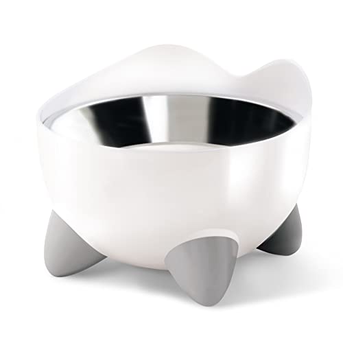 catit-pixi-gamelle-ergonomique-sur-lev-e-pour-chat-blanc-200-ml image 6