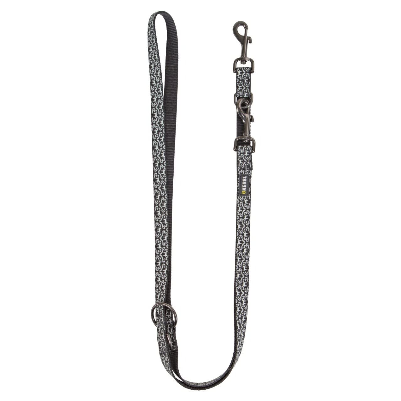 kerbl-shiny-night-laisse-longue-pour-chien-200-cm-20-mm-noir-blanc image 1