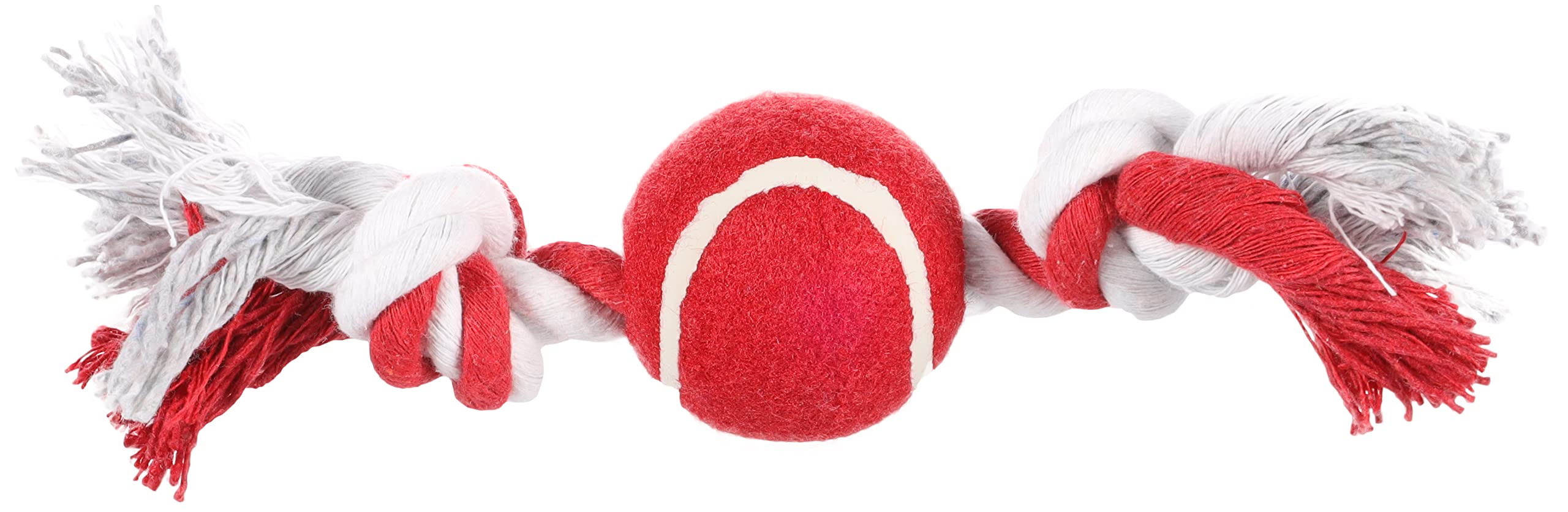karlie-flamingo-quinn-jouet-chien-corde-2-n-uds-avec-balle-tennis-30-x-6-5-x-6-5 image 3