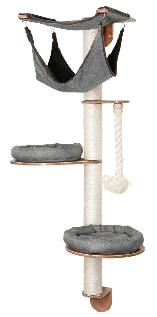 kerbl-dolomit-2-0-tofana-81545-arbre-chat-mural-gris-160-cm image 1