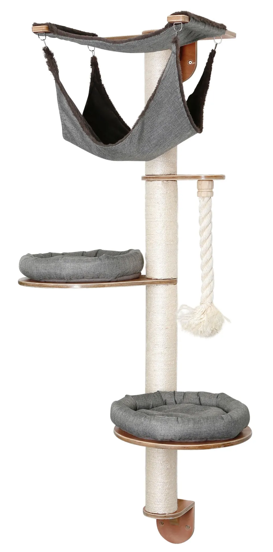 kerbl-dolomit-2-0-tofana-81545-arbre-chat-mural-gris-160-cm image 1