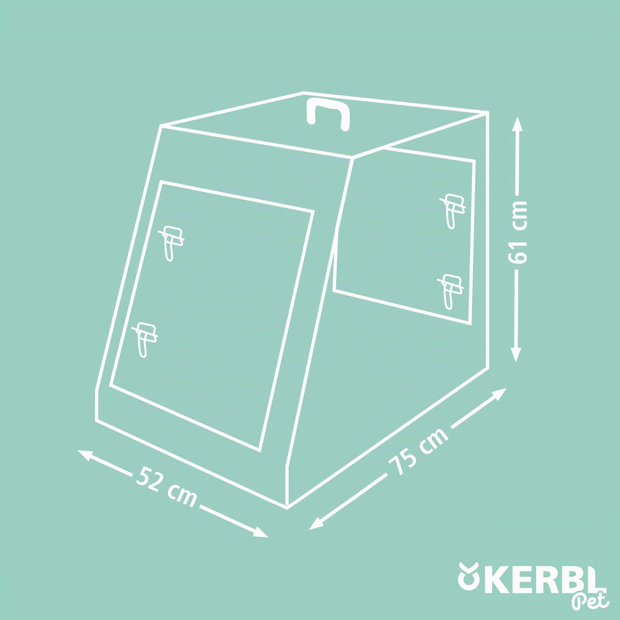 kerbl-cage-de-transport-3-portes-pour-chien-noir-76-x-54-x-64-cm image 5