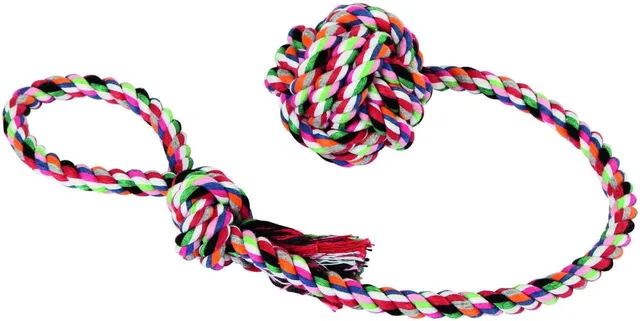 kerbl-pet-balle-avec-corde-pour-chien-coton-53-cm-6-cm image 1