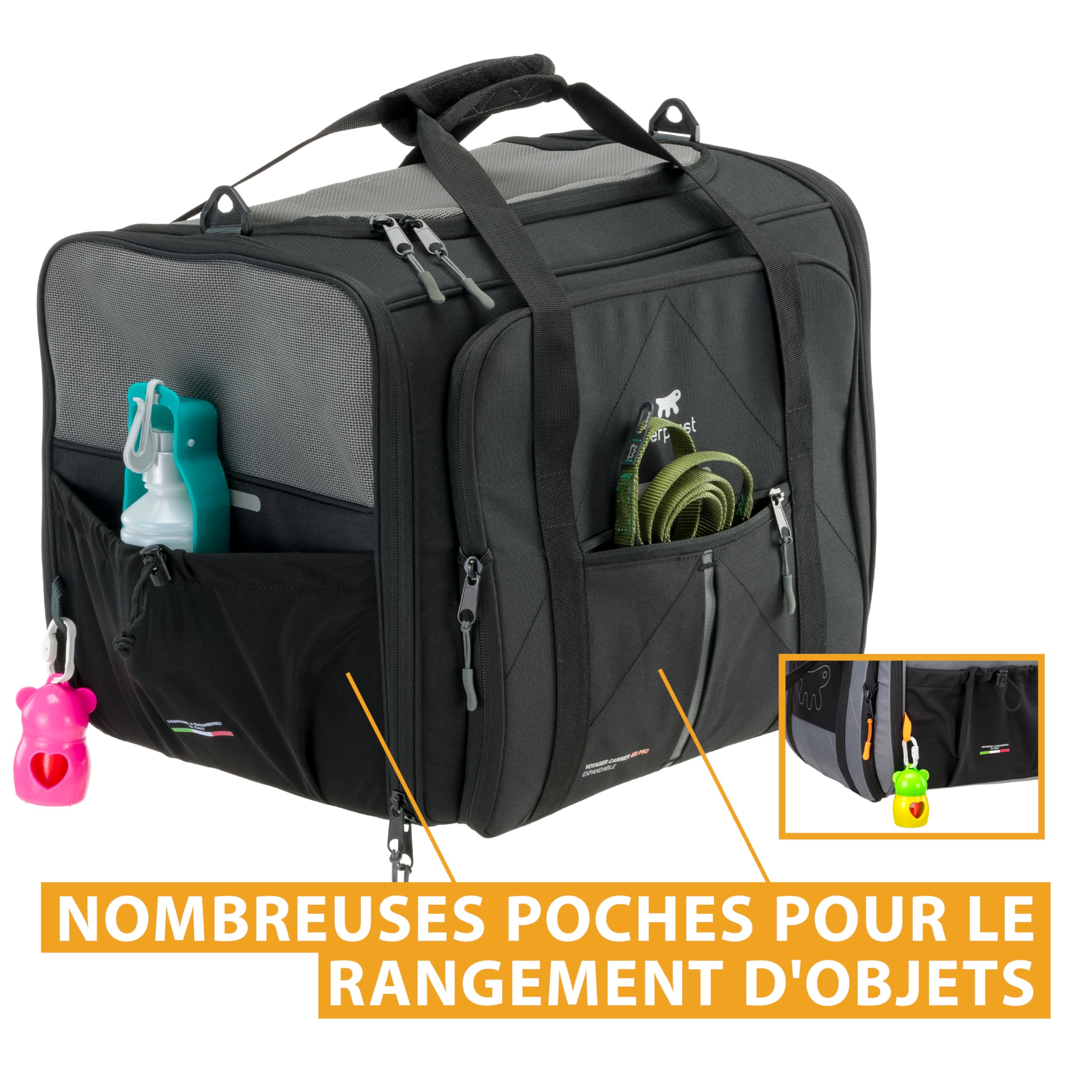 ferplast-voyager-pro-sac-de-transport-chat-et-chien-15-kg-49-x-37-x-39-cm-noir image 5