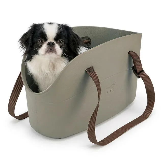 ferplast-with-me-small-sac-transport-chien-eva-taupe-14-x-35-x-h-22-cm image 1