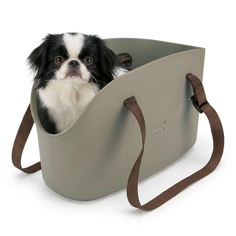 ferplast-with-me-small-sac-transport-chien-eva-taupe-14-x-35-x-h-22-cm image 1