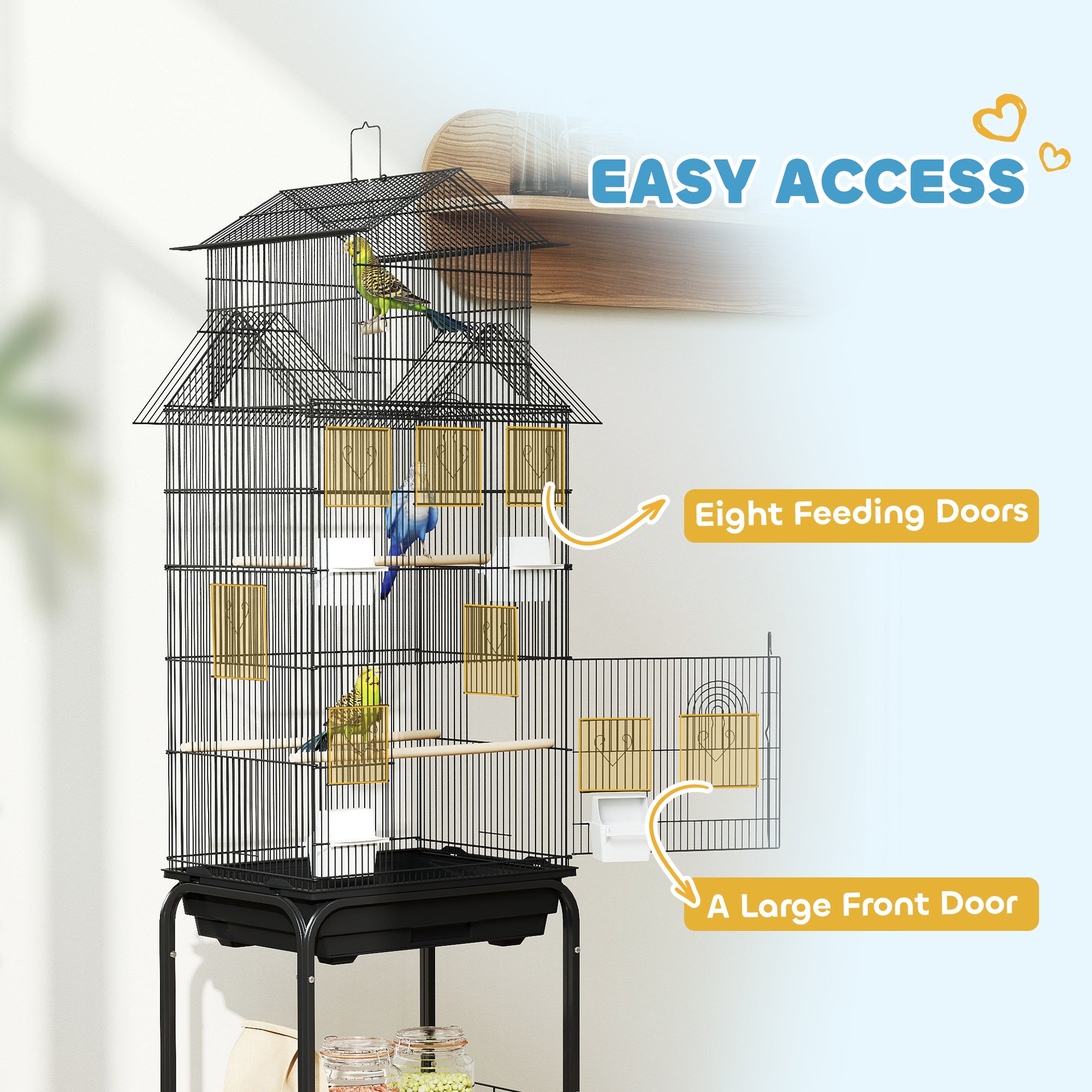pawhut-cage-oiseaux-mobile-roulettes-43-x-32-5-x-163-cm image 8