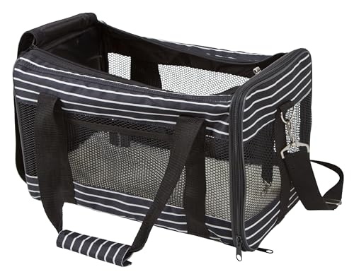 kerbl-cuba-sac-de-transport-pour-chien-et-chat-noir-blanc-40x26x28cm image 7