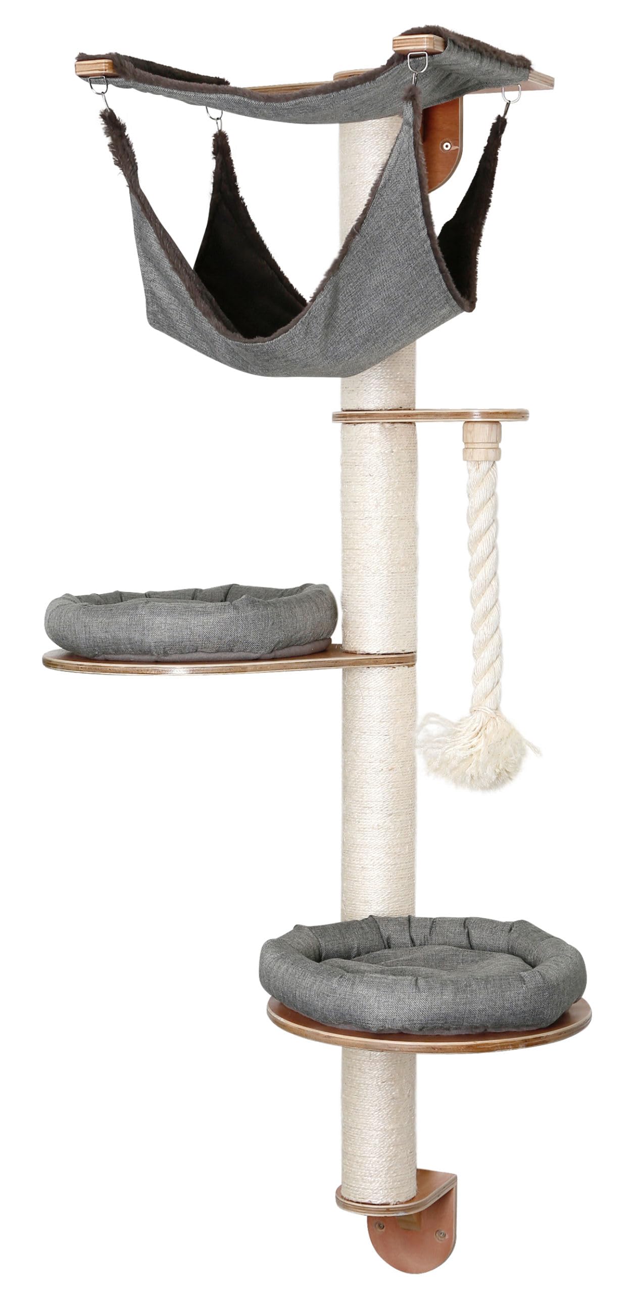 kerbl-dolomit-2-0-tofana-81545-arbre-chat-mural-gris-160-cm image 1