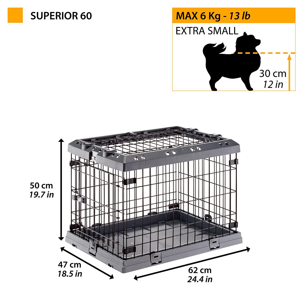 ferplast-superior-60-cage-pliable-pour-tr-s-petits-chiens-62-x-47-x-50-cm image 2