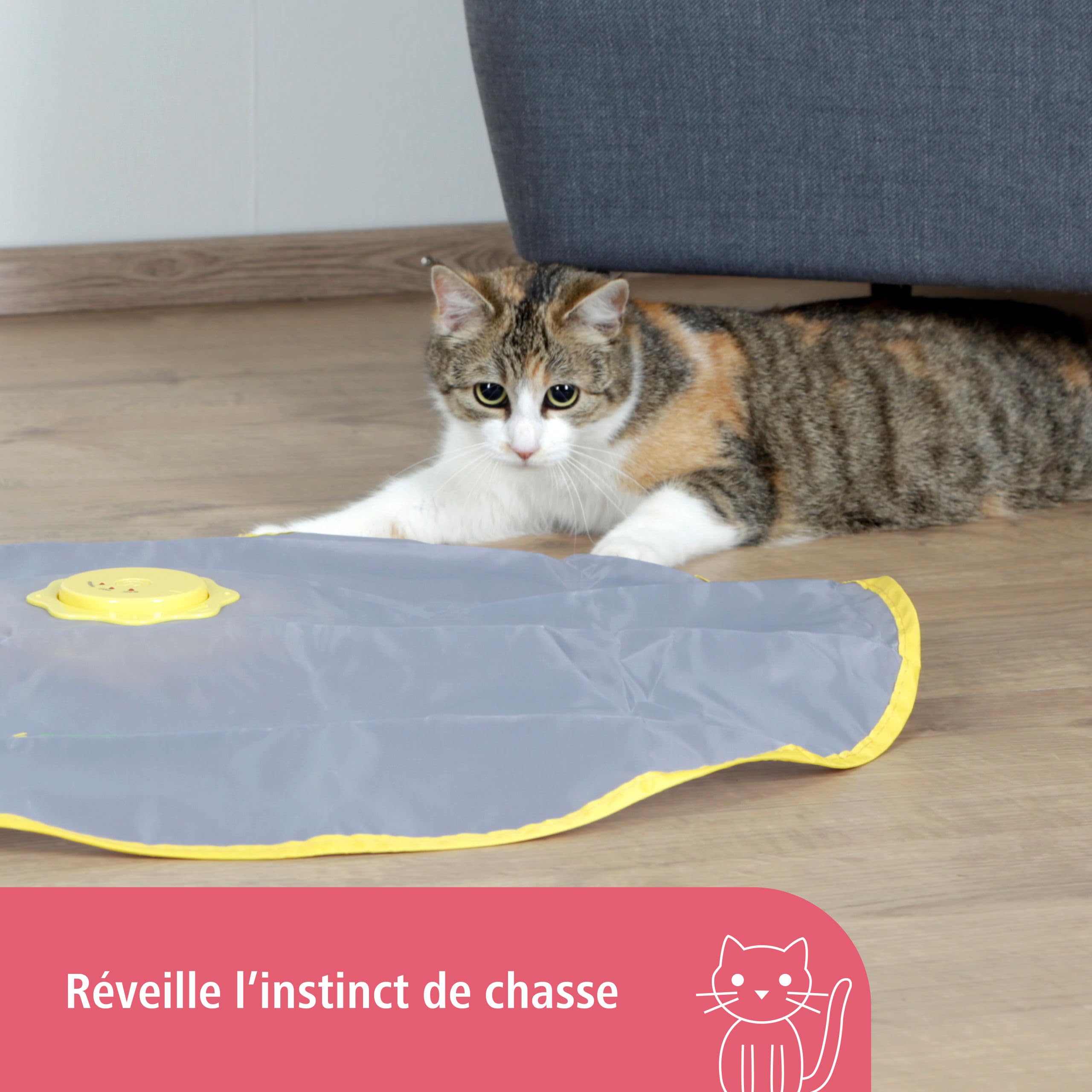kerbl-pet-catch-the-tail-feather-jouet-interactif-pour-chat-jaune-gris image 5
