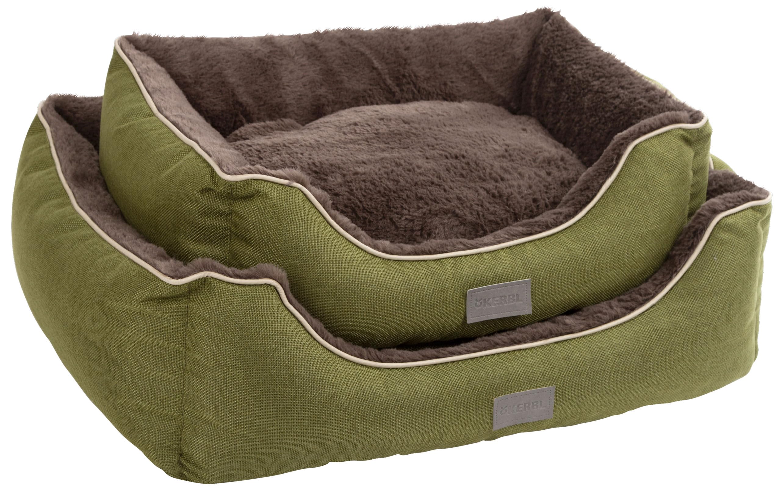 kerbl-pet-lit-douillet-samuel-panier-chien-et-chat-50x40x15cm-vert-gris-fonc image 2