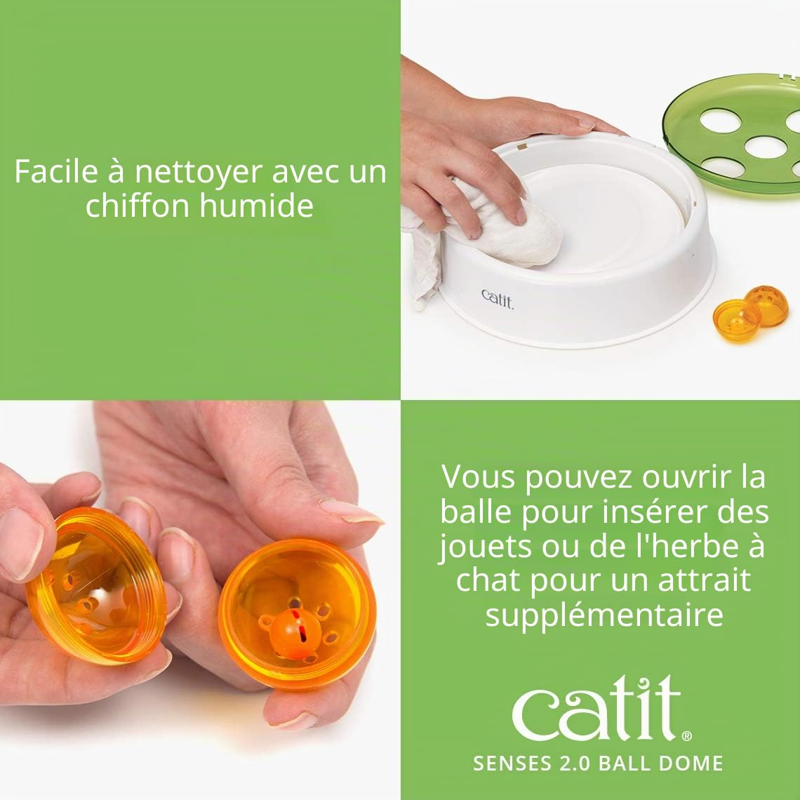 catit-senses-2-0-balle-d-me-jouet-interactif-pour-chat-blanc-vert image 6