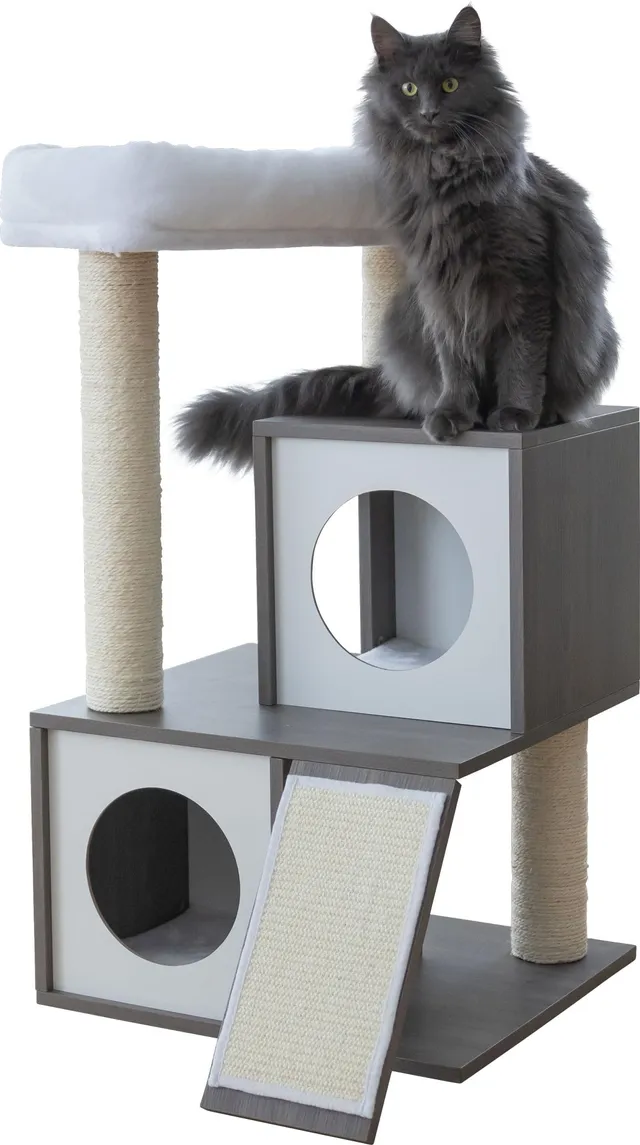 kerbl-pet-arbre-chat-flair-48x44x86-cm-blanc-gris image 1