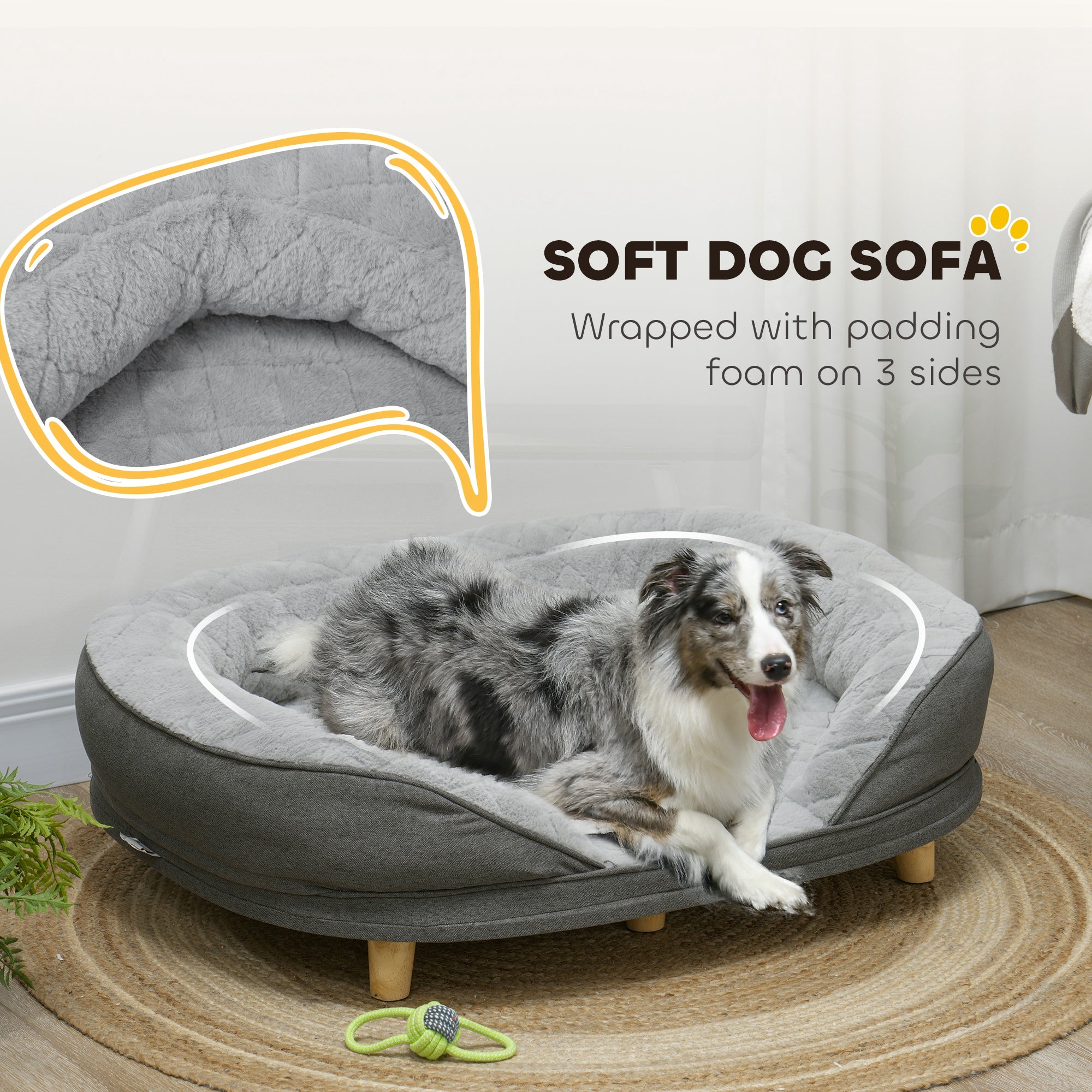 pawhut-canap-lit-pour-grand-chien-avec-housse-amovible-lavable-gris image 8