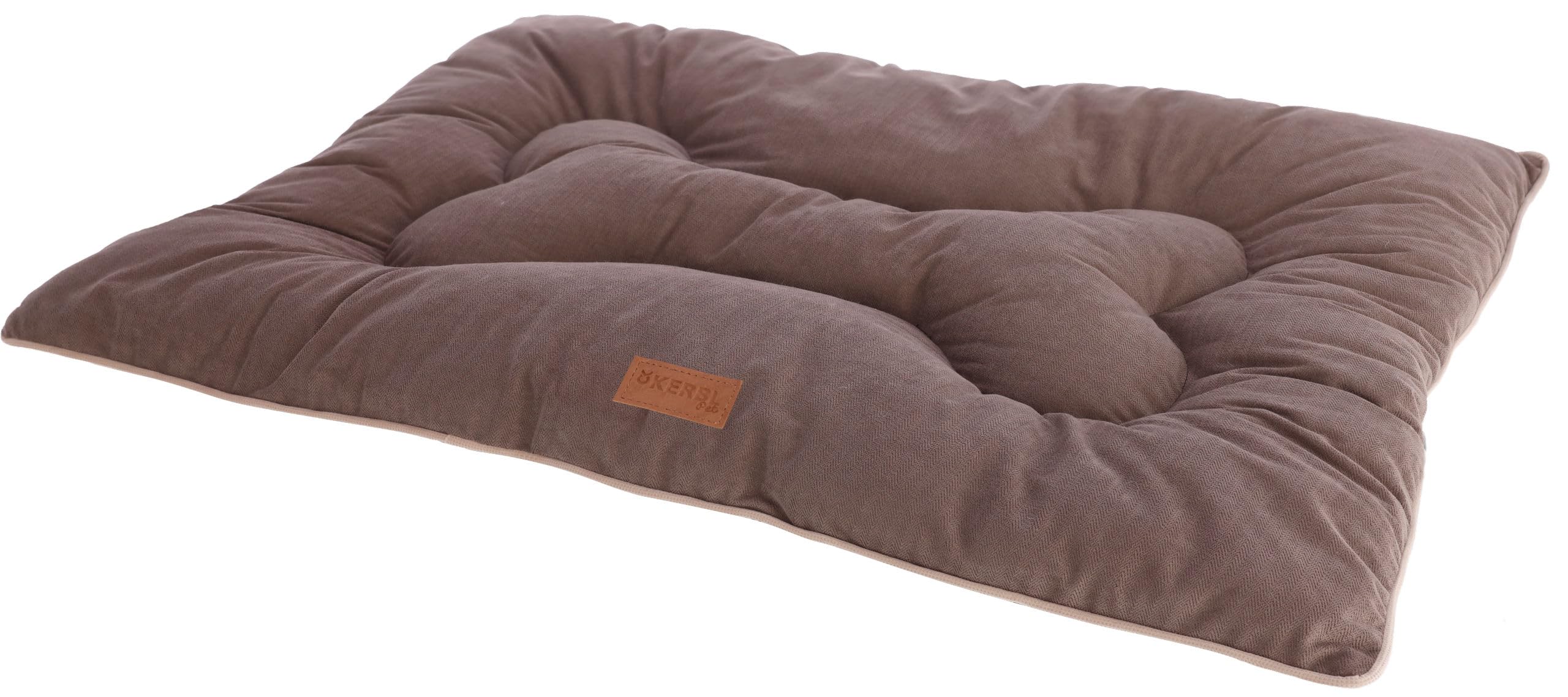 kerbl-coussin-benno-marron-80-x-60-cm-en-chenille image 1