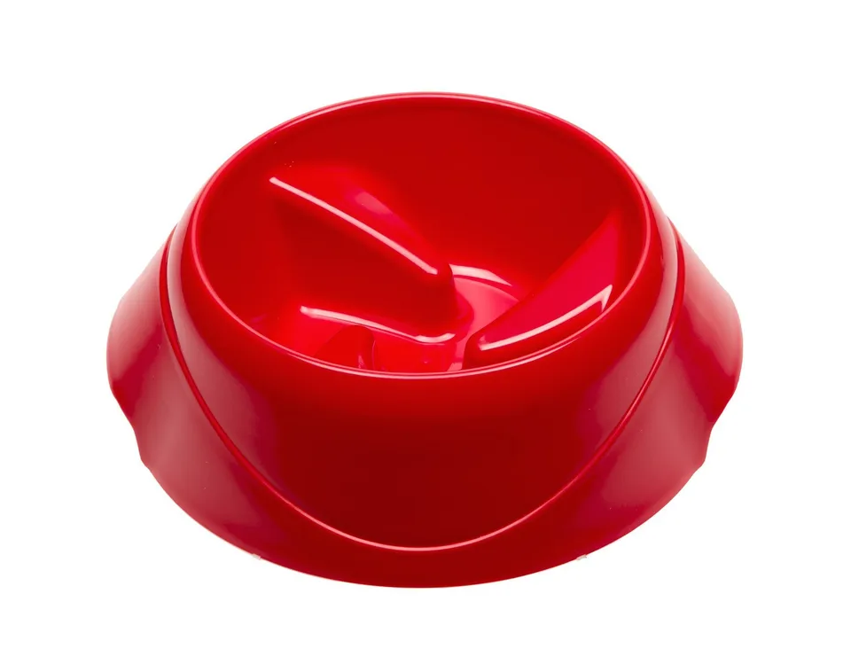 ferplast-magnus-slow-gamelle-anti-glouton-pour-chien-0-5-l-rouge image 1