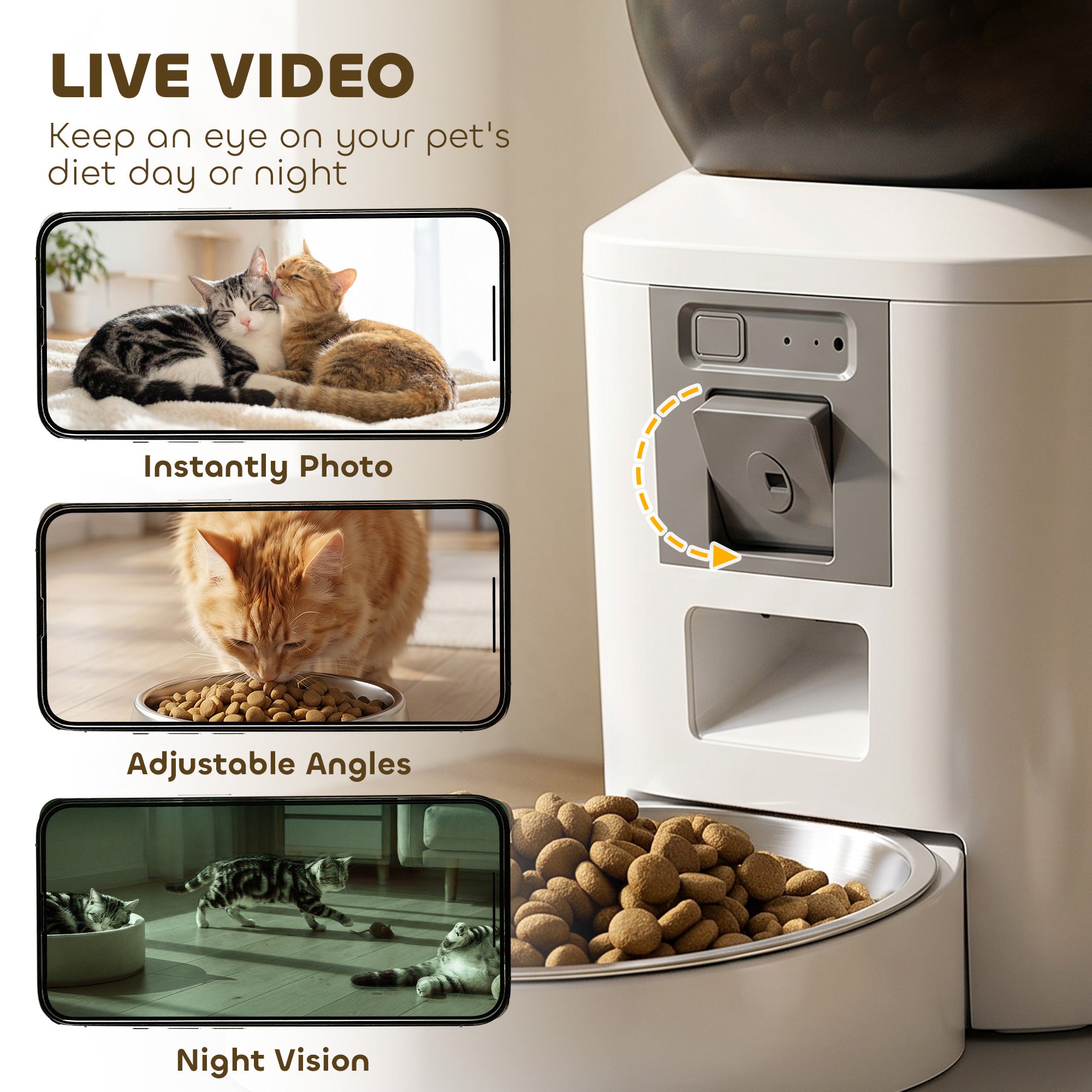 pawhut-distributeur-croquettes-chat-automatique-8l-avec-cam-ra-et-audio image 6