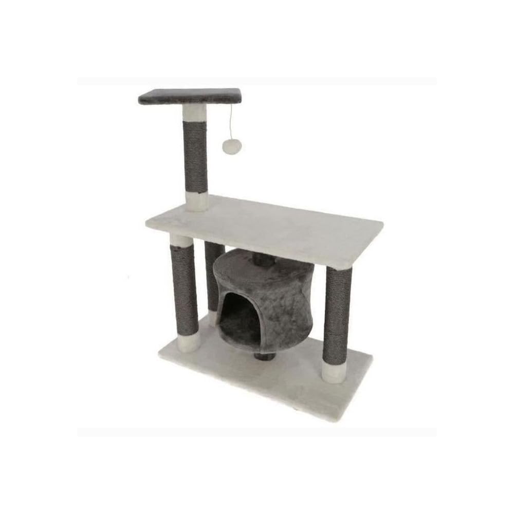 kerbl-pet-arbre-chat-jade-darklight-blanc-gris-70x35x96-cm image 1