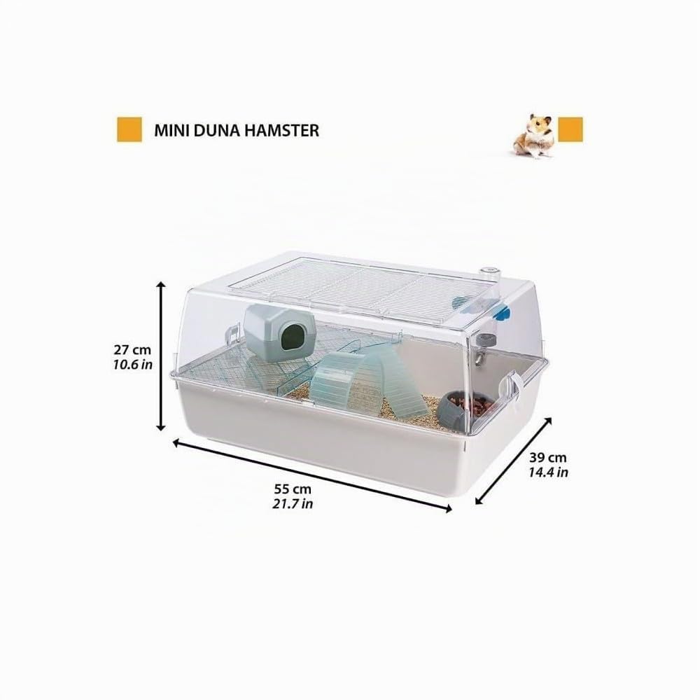 ferplast-mini-duna-hamster-55x39x27-cm-rose-bonbon-avec-accessoires image 2