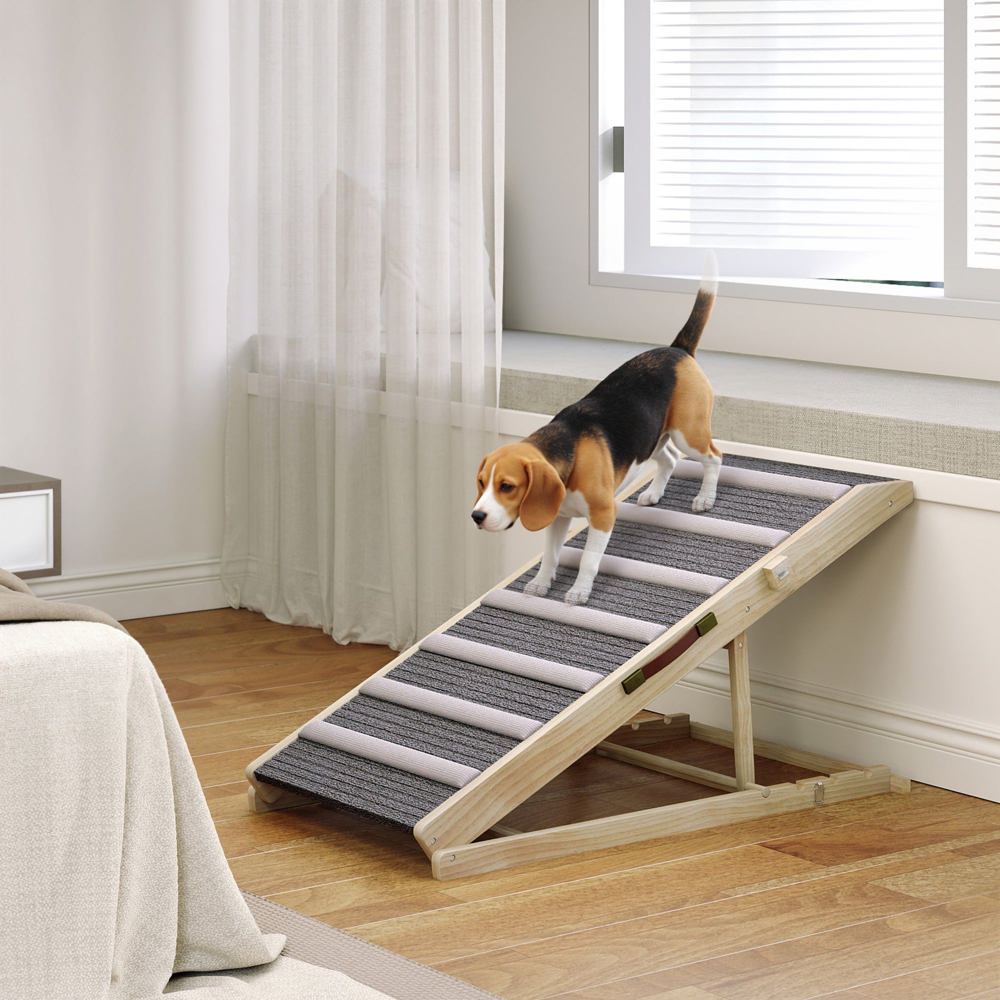 pawhut-rampe-pour-chien-r-glable-antid-rapante-avec-tapis-pour-seniors image 4