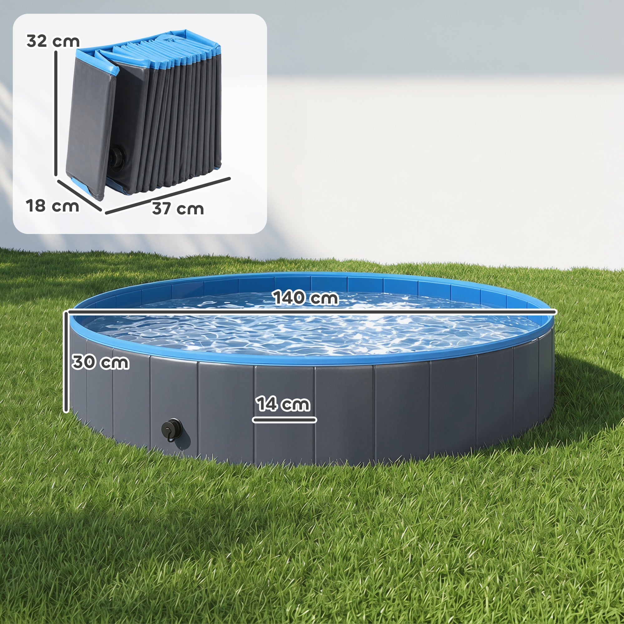 pawhut-piscine-pour-chien-pliable-pvc-140-x-30-cm-fond-antid-rapant-avec-vidange image 5