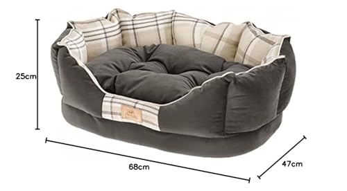 ferplast-charles-70-canap-chien-chat-cossais-marron-68-x-47-x-h-25-cm image 6