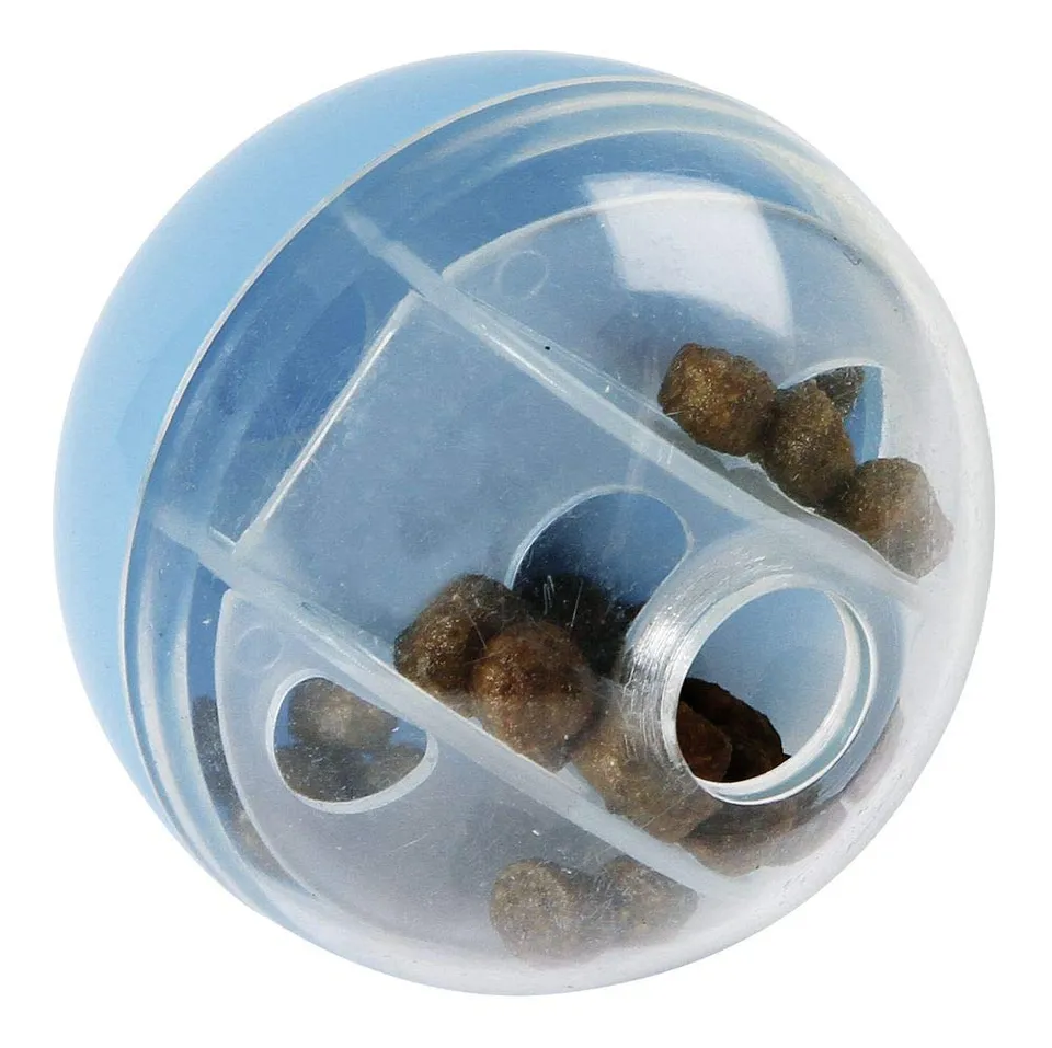 kerbl-snackball-jouet-distributeur-de-friandises-pour-chat-bleu-5-cm image 1