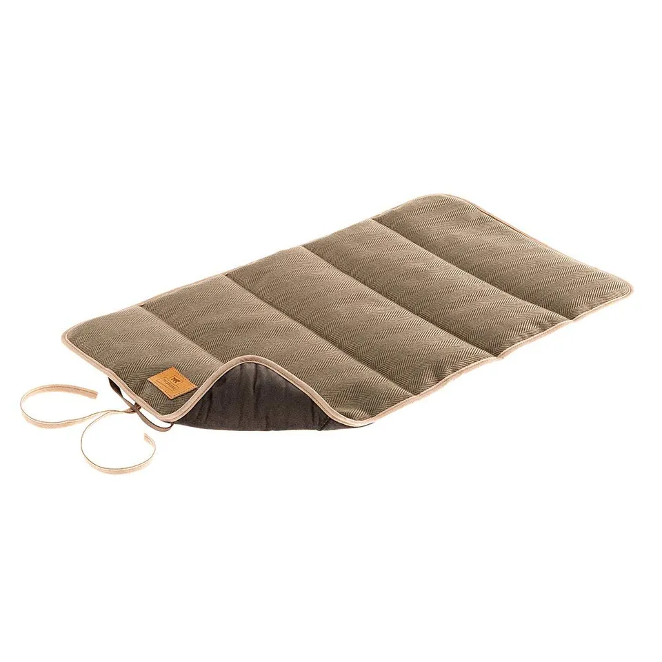 ferplast-logan-65-x-40-cm-couverture-double-face-tweed-velours-marron image 1