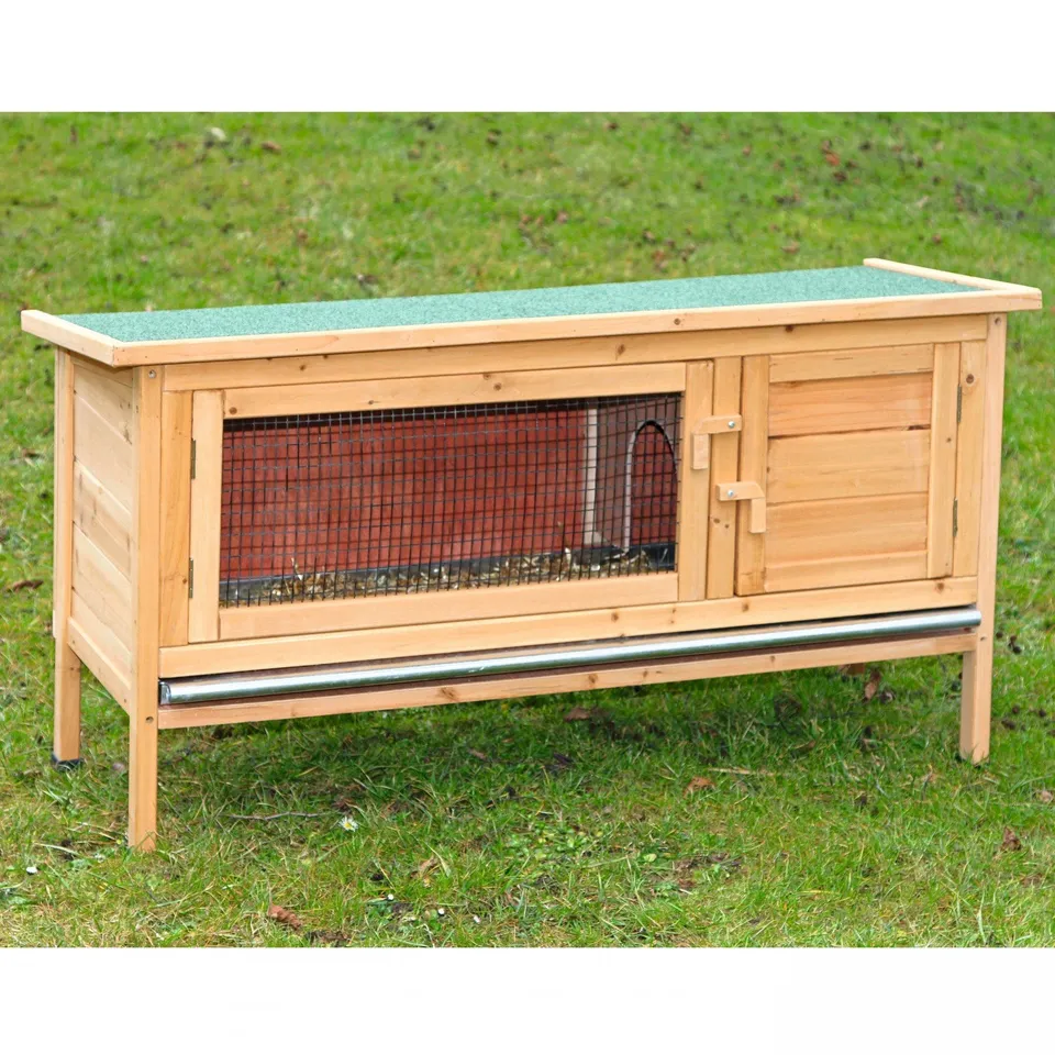 kerbl-abri-pour-rongeurs-alfred-116x45x62-cm-clapier-ext-rieur-avec-bac-galvanis image 1