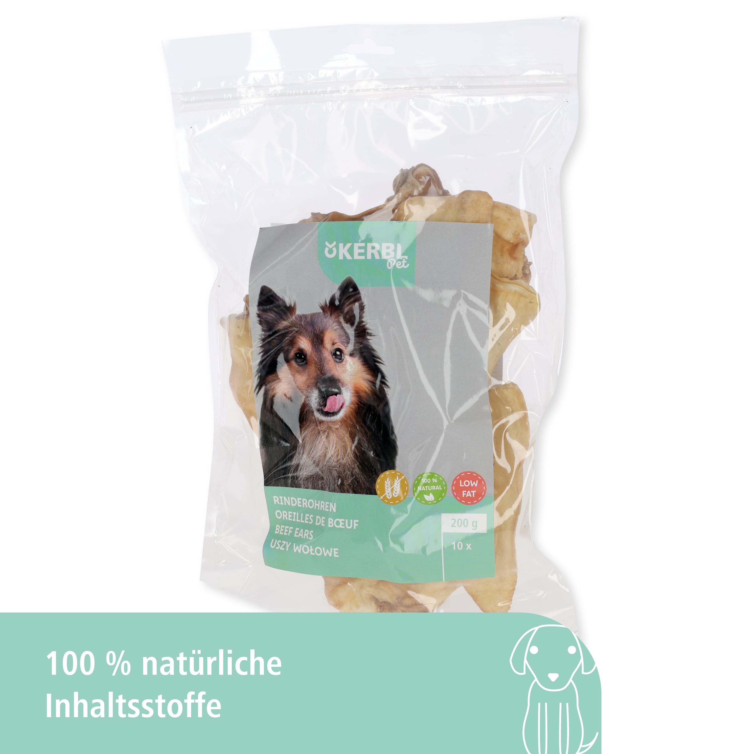 kerbl-pet-oreilles-de-b-uf-friandises-m-cher-naturelles-pour-chiens-20-sachets-3 image 3