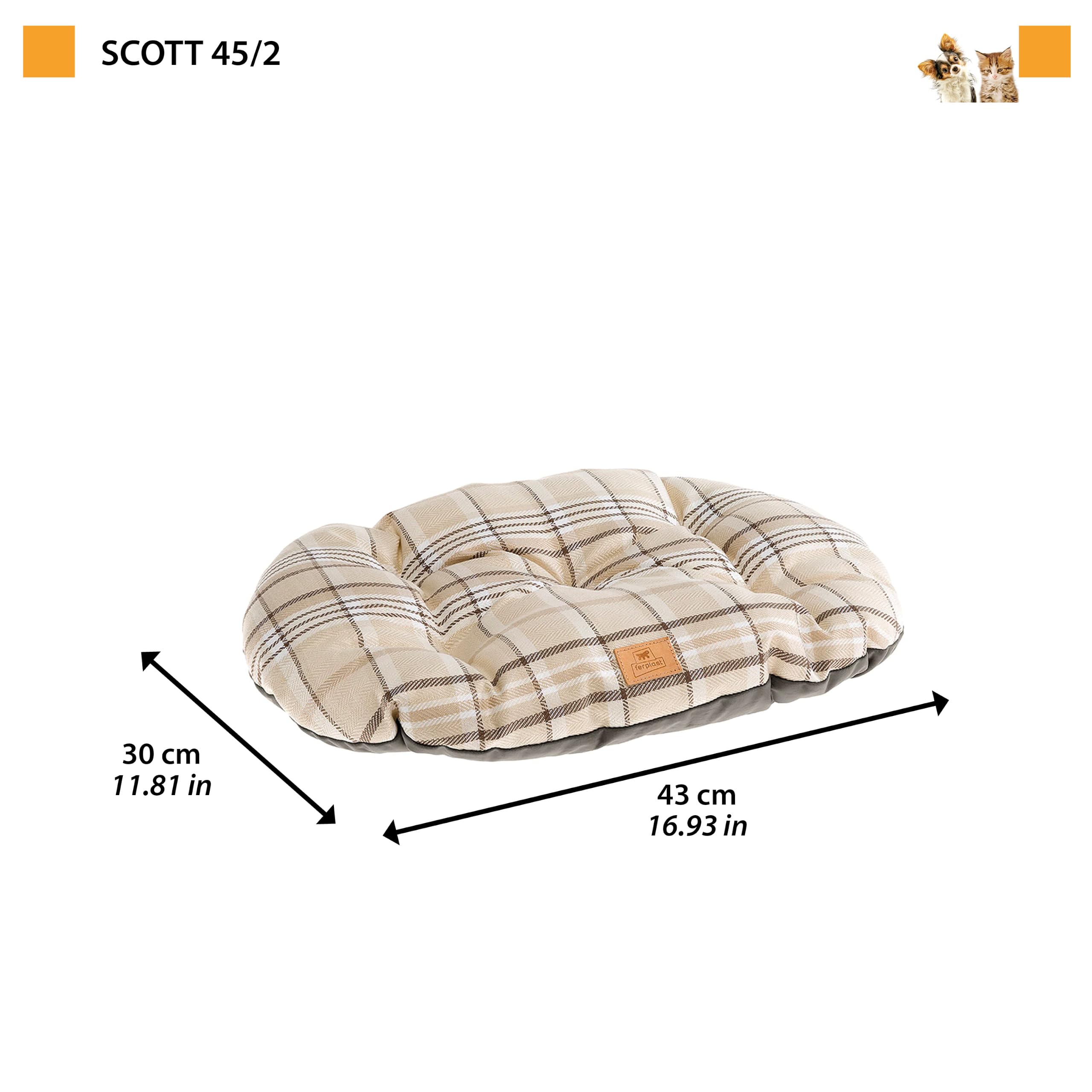 ferplast-scott-45-2-coussin-double-face-chien-chat-43-x-30-cm-marron-cossais image 3