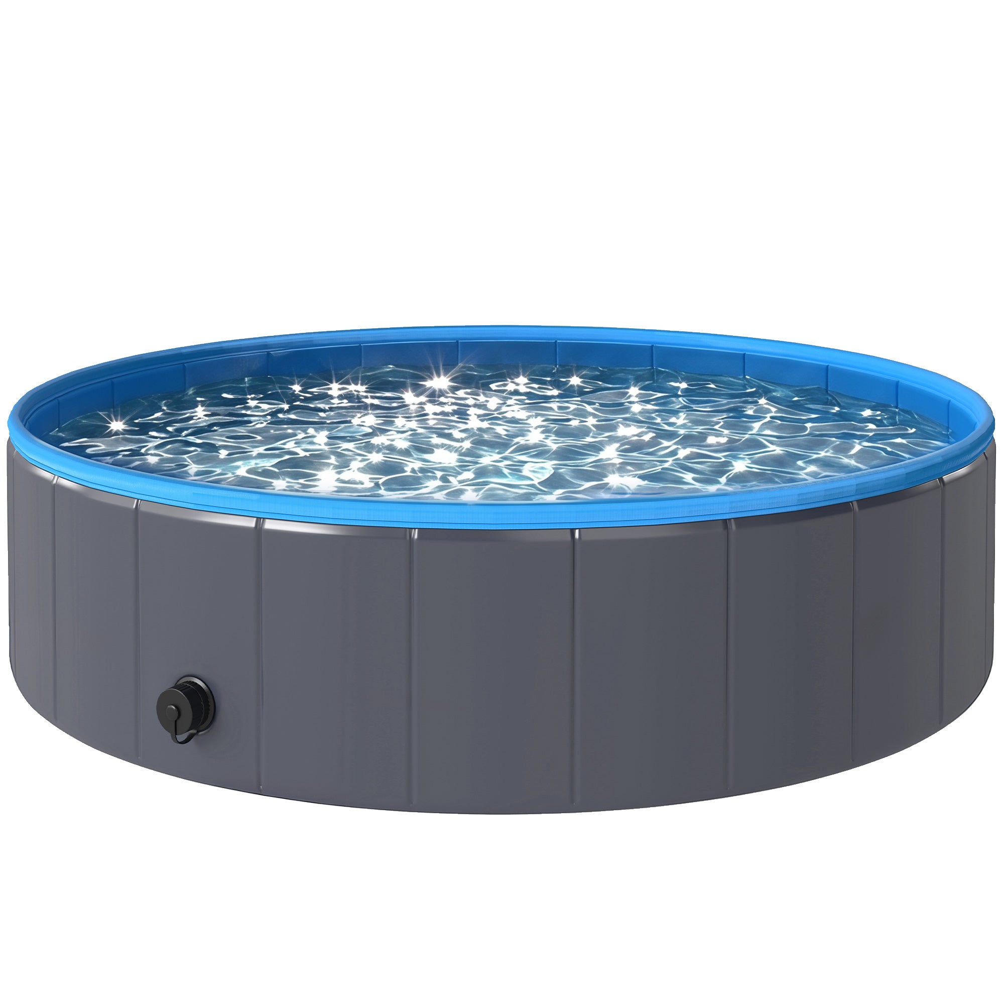 pawhut-piscine-chien-pliable-avec-fond-antid-rapant-120-x-30-cm-adaptateur-tuyau image 2