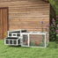 pawhut-poulailler-bois-avec-pondoir-et-tiroir-pour-6-poules-gris-fonc image 2